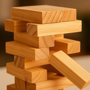 Alternative view of Brinquedos de Blocos e Equilíbrio em Madeira Natural, 54 Blocos, Brinquedo Educativo para Família, Desenvolvimento de Habilidades Motoras, Ideal para 6+ Anos