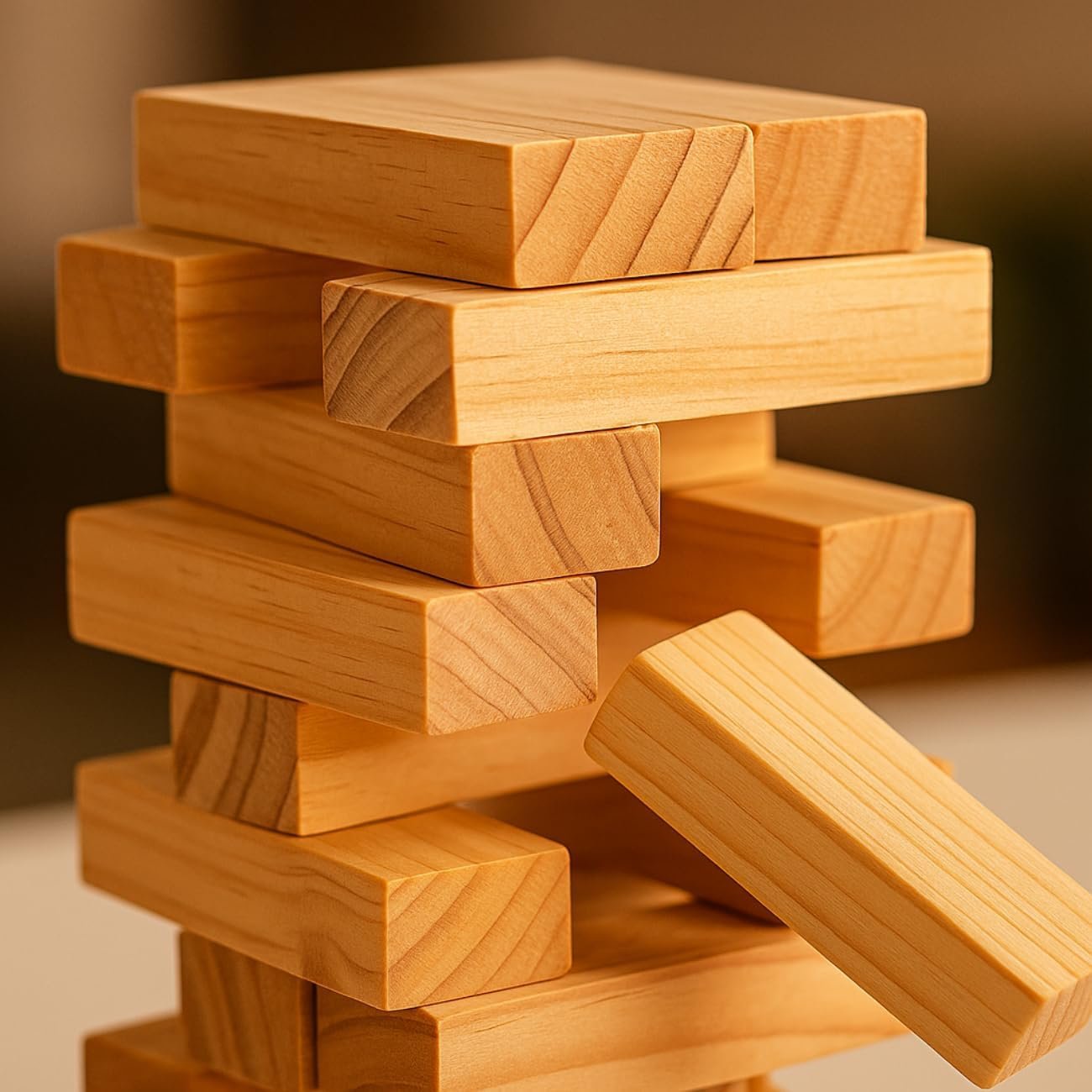 Brinquedos de Blocos e Equilíbrio em Madeira Natural, 54 Blocos, Brinquedo Educativo para Família, Desenvolvimento de Habilidades Motoras, Ideal para 6+ Anos - Imagem 2